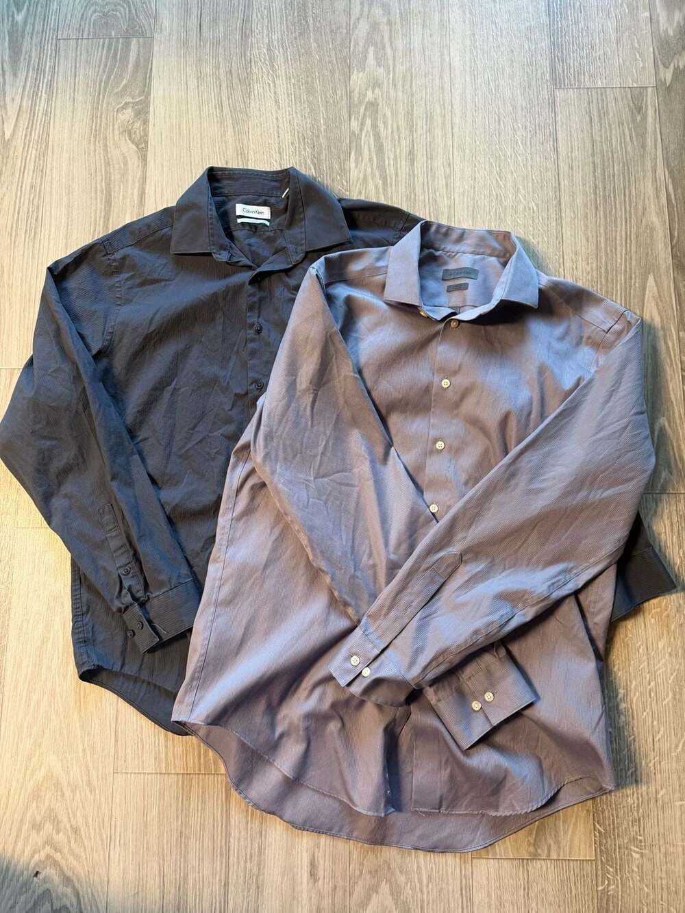 Calvin Klein Slim Fit Dress Shirt Size 16.5 34/35 Lot of 2